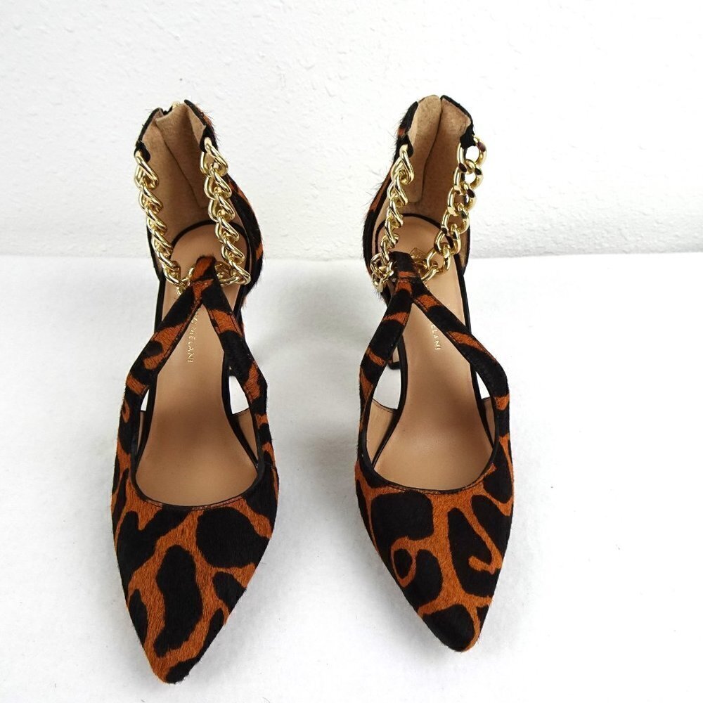Antonio Melani Pumps Tiaa Animal Print Calf Hair Ankle Chain Size 7.5 - Picture 3 of 10